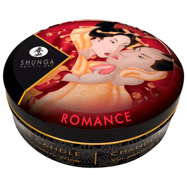 Lumânare de masaj Shunga Mini Romance Candle Strawberry 30 ml  photo 1
