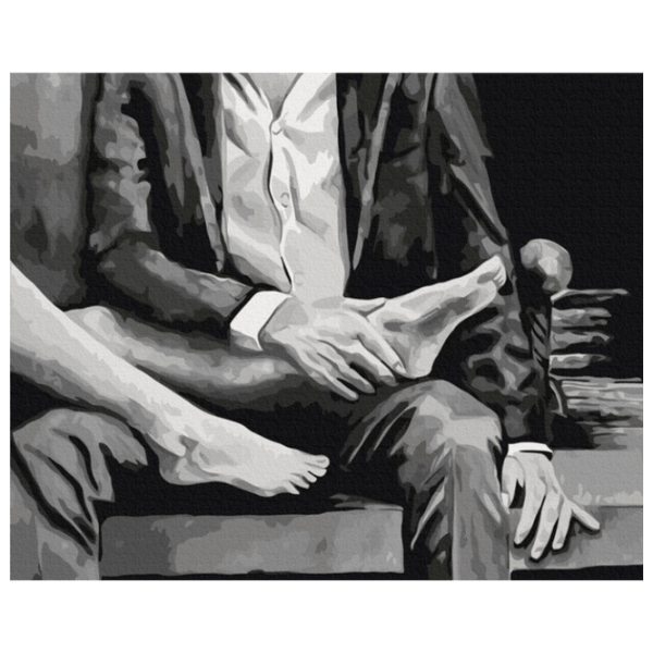Pictură pe numere BrushMe Limbajul corpului 2 50 x 40 cm, P&acirc;nză photo 1
