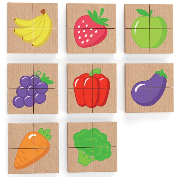 Puzzle magnetic VIGA Fructe (50700) Numărul de piese: 32, V&acirc;rsta recomandată: 1.5+ photo 1