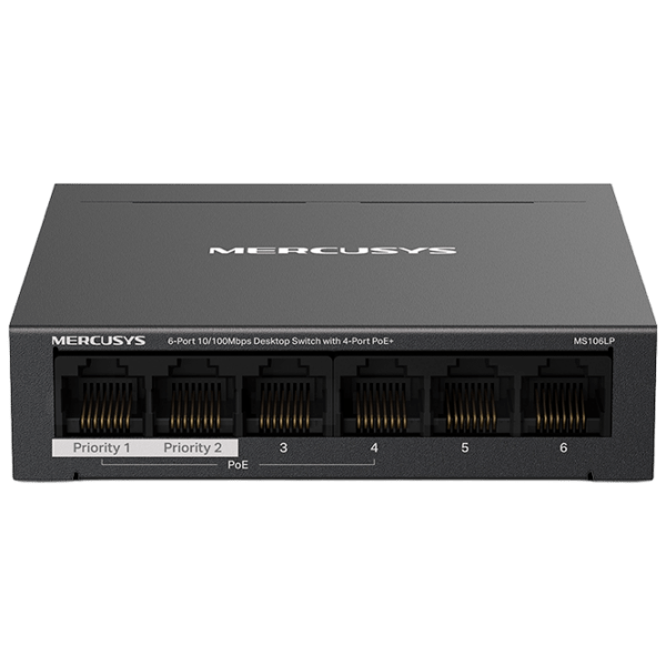 Switch Mercusys MS106LP Black 10 Gbit/ s photo 1