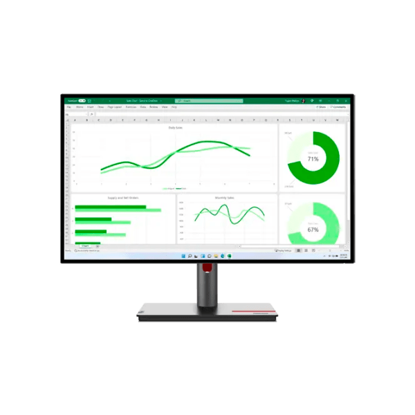 Монитор Lenovo ThinkVision P27q-30 Черный 27" 2K IPS WLED photo 1
