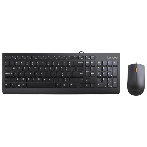 Клавиатура и Мышь Lenovo Essential Wired Черный Для дома и офиса, Проводная photo 1
