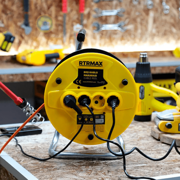 Prelungitor pe tambur RTRMAX REM32520 20 m Yellow  photo 2