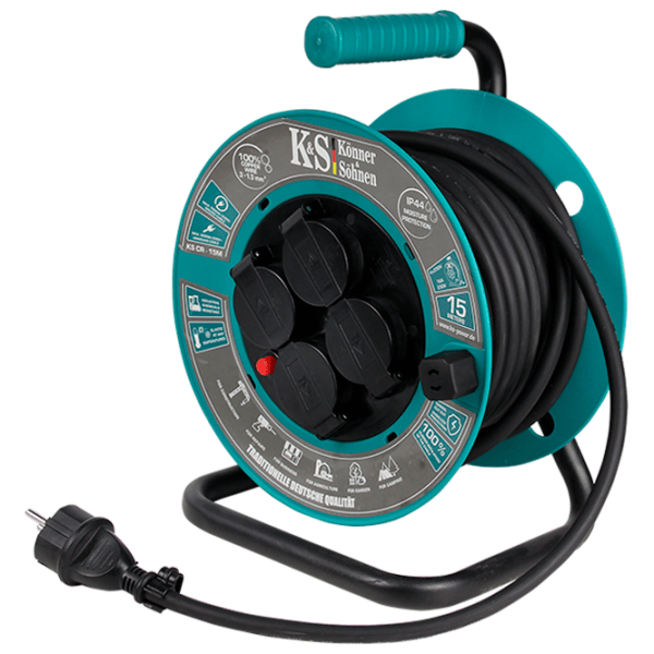 Удлинитель на катушке Könner & Söhnen CR-15M 15 м Черный  photo 3
