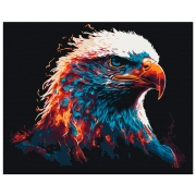 Pictură pe numere BrushMe Vultur în flăcări 50 x 40 cm, P&acirc;nză