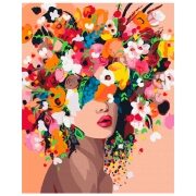 Pictură pe numere BrushMe Nimfa florilor 50 x 40 cm, P&acirc;nză