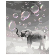 Pictură pe numere BrushMe Elefant visător 50 x 40 cm, P&acirc;nză