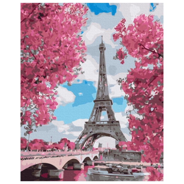 Pictură pe numere BrushMe Magnolia în Paris 50 x 40 cm, P&acirc;nză photo 1