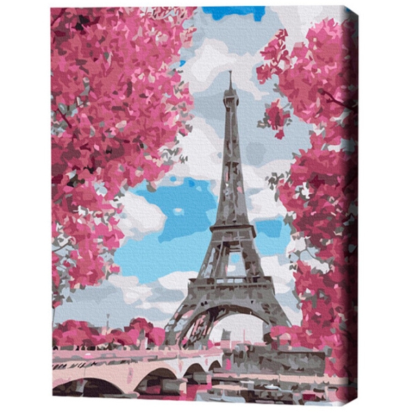 Pictură pe numere BrushMe Magnolia în Paris 50 x 40 cm, P&acirc;nză photo 3