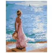 Pictură pe numere BrushMe Mica Assoli 50 x 40 cm, P&acirc;nză
