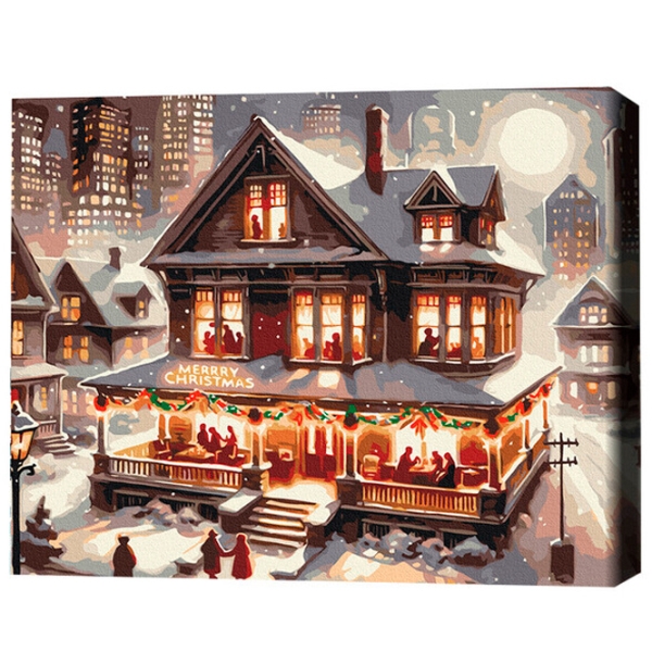 Картина по номерам BrushMe Вечеринка в новогоднюю ночь 50 x 40 см, Ткань photo 3