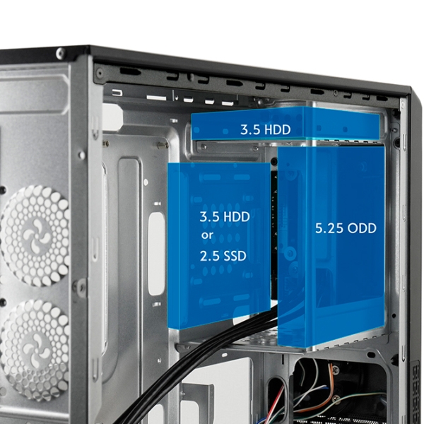 Корпус Chieftec UC-03B-OP Черный micro ATX photo 10