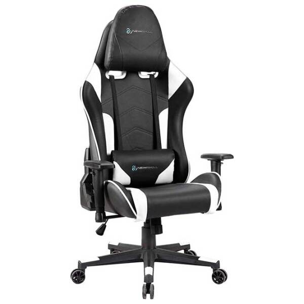 Scaun Gaming Newskill Kitsune 5608849 Black White  photo 2