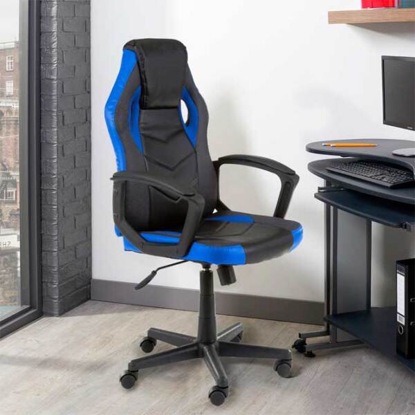 Scaun Gaming Akord F4G FG-19 5671255 Blue Black  photo 5