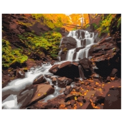 Картина по номерам BrushMe Водопад Шипот 50 x 40 см, Ткань