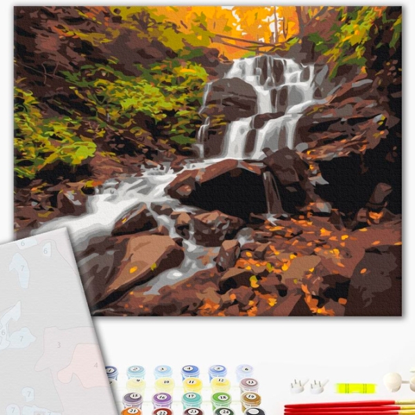 Картина по номерам BrushMe Водопад Шипот 50 x 40 см, Ткань photo 2