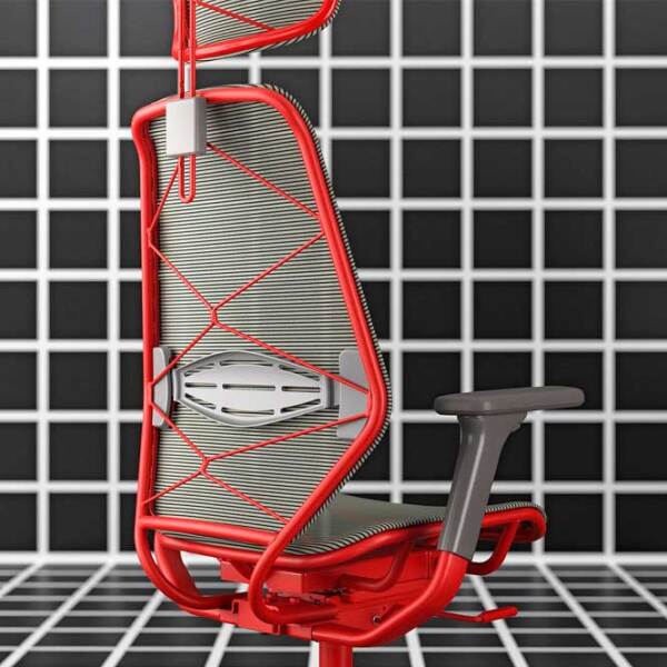 Scaun Gaming Ikea Styrspel 5593046 Gray Red  photo 5