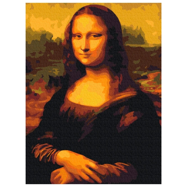 Pictură pe numere BrushMe Mona Lisa 50 x 40 cm, P&acirc;nză photo 1