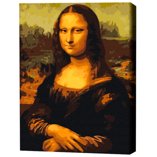 Pictură pe numere BrushMe Mona Lisa 50 x 40 cm, P&acirc;nză photo 3