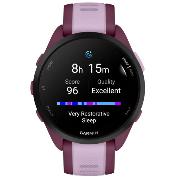 Умные часы Garmin Forerunner 165 Music Фиолетовый 1.2" | 30.4 мм | Прочное полимерное волокно/Силикон
| 010-02863-33 photo 2