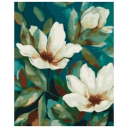 Pictură pe numere BrushMe Gingășia florilor 50 x 40 cm, P&acirc;nză