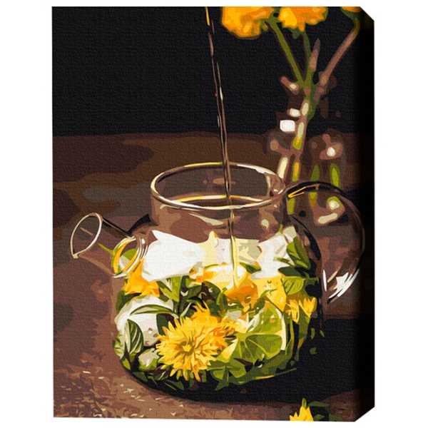 Pictură pe numere BrushMe Pentru o ceașcă de liniște 50 x 40 cm, P&acirc;nză photo 3