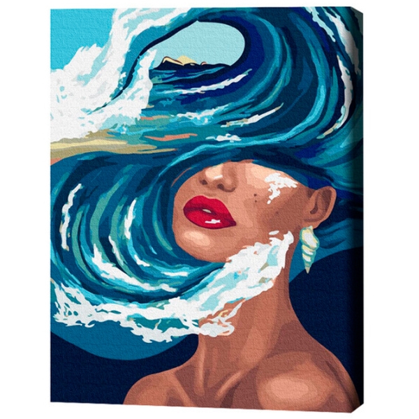 Pictură pe numere BrushMe Ocean de gânduri 50 x 40 cm, P&acirc;nză photo 3