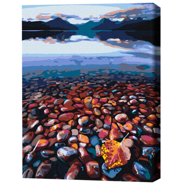 Pictură pe numere BrushMe Coasta stâncoasă 50 x 40 cm, P&acirc;nză photo 3