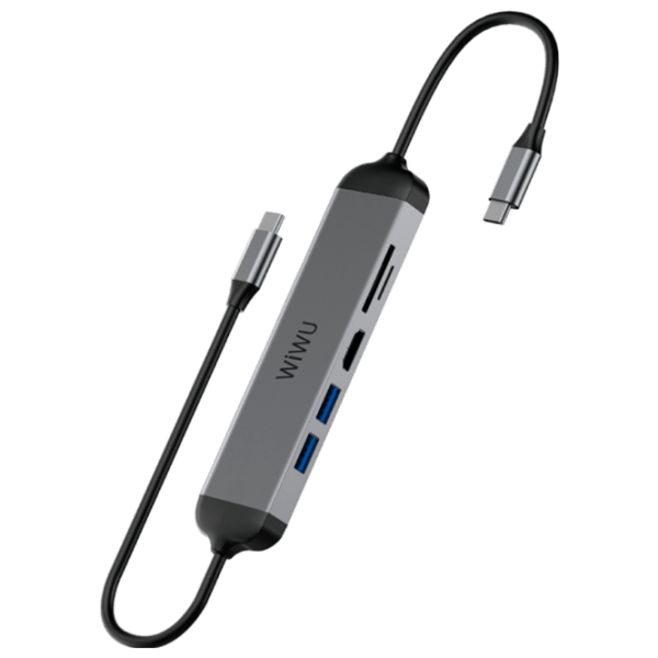 Адаптер Hub WIWU Alpha 521 Серый USB Type-C photo 1