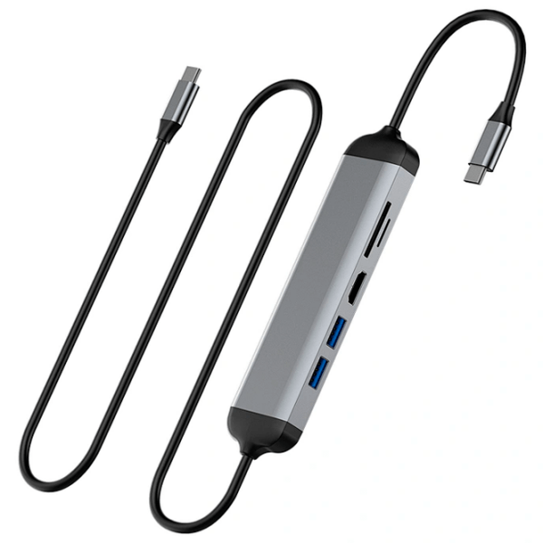 Адаптер Hub WIWU Alpha 521 Серый USB Type-C photo 2