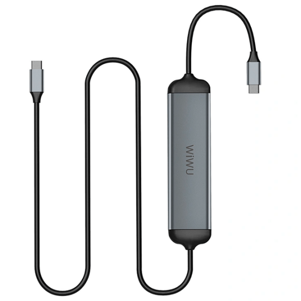 Адаптер Hub WIWU Alpha 521 Серый USB Type-C photo 3