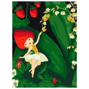 Pictură pe numere BrushMe Zâna Sunberry 40 x 30 cm, P&acirc;nză