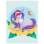 Pictură pe numere BrushMe Unicorn care înflorește 40 x 30 cm, P&acirc;nză