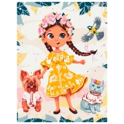 Pictură pe numere BrushMe Ukrainochka Sofiika 40 x 30 cm, P&acirc;nză