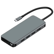 Адаптер Hub WIWU Alpha 12 in 1 Серый USB Type-C