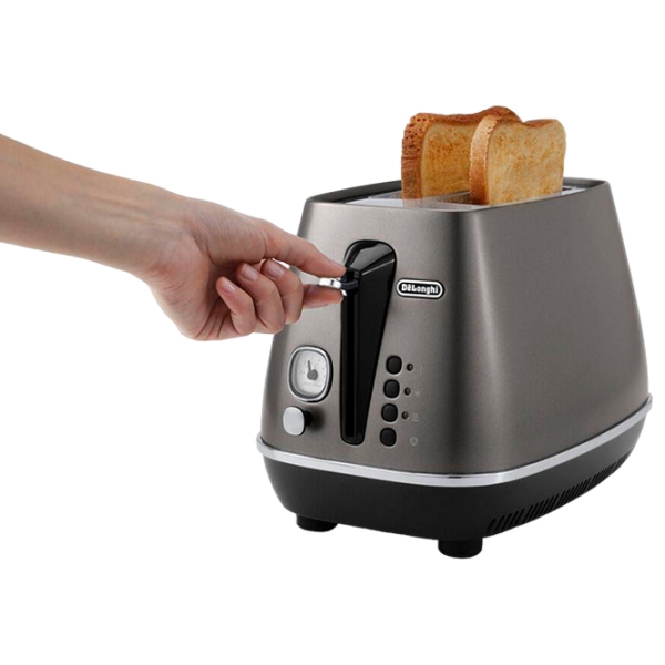 Тостер DeLonghi CTIN2103.TB Grey 900 Вт, Количество степеней обжаривания: 6 photo 3