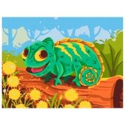 Pictură pe numere BrushMe Cameleon 40 x 30 cm, P&acirc;nză