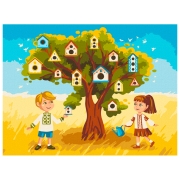Pictură pe numere BrushMe Viitorul Ucrainei 40 x 30 cm, P&acirc;nză