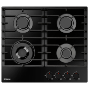Plită încorporabilă pe gaz Hansa BHKS671830 Black Vitroceramică, Gratare: Fontă