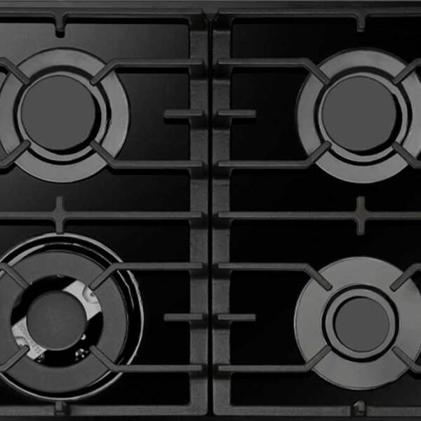 Plită încorporabilă pe gaz Hansa BHKS671830 Black Vitroceramică, Gratare: Fontă photo 3