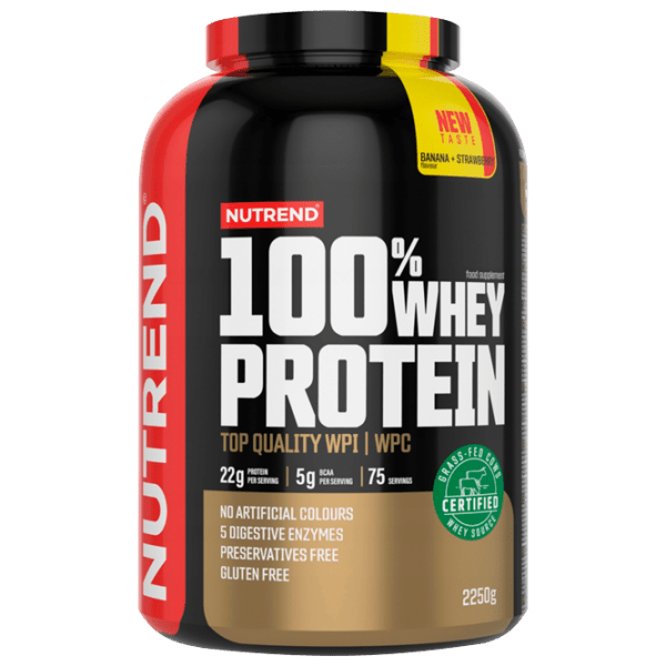 Протеин Nutrend 100% WHEY PROTEIN 2250 г Банан, клубника | порошок photo 1