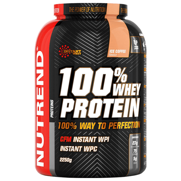 Proteină Nutrend 100% WHEY PROTEIN 2250 g Cafea cu gheață | praf photo 1