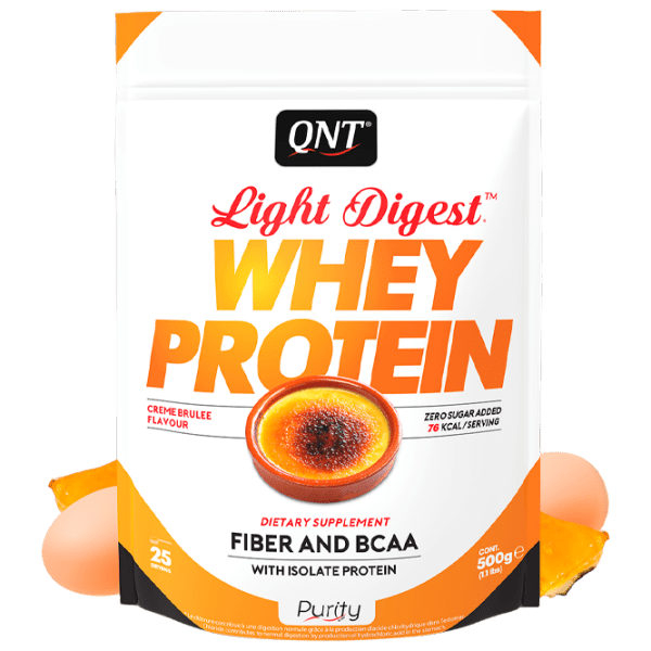 Proteină QNT WHEY LIGHT DIGEST 500 g Crema brule | praf photo 1
