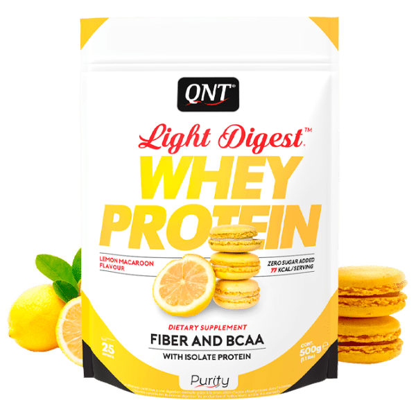Proteină QNT WHEY LIGHT DIGEST 500 g Lemon macarons | praf photo 1
