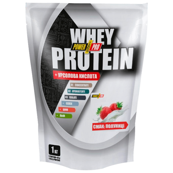 Proteină POWER PRO Whey Protein Blend 1000 g Сăpșuni | praf photo 1