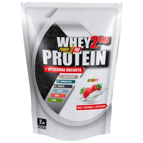 Proteină POWER PRO Whey Protein Blend 2000 g Сăpșuni | praf photo 1