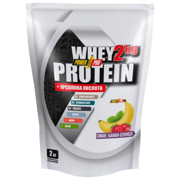 Proteină POWER PRO Whey Protein Blend 2000 g Banană, căpșuni | praf photo 1