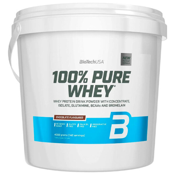 Протеин BioTechUSA 100% Pure Whey 4000 г Шоколад | порошок photo 1