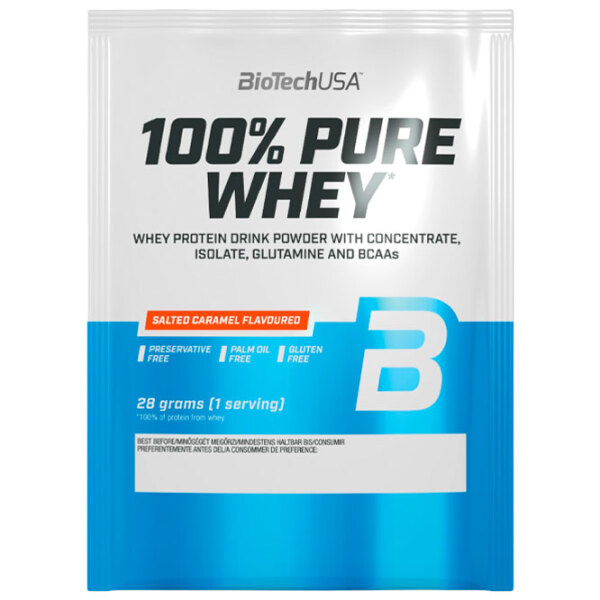Протеин BioTechUSA 100% Pure Whey 28 г Соленая карамель | порошок photo 1