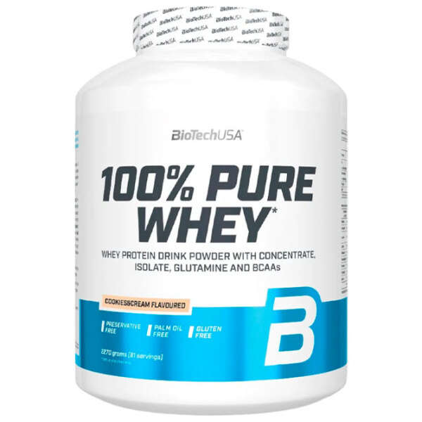 Протеин BioTechUSA 100% Pure Whey 2270 г Кремовое печенье | порошок photo 1